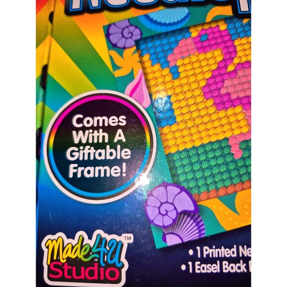 Lot of 7 Sew Fun Needlepoint Kit Flamingo Design Includes Yarn & Frame - Picture 4 of 7